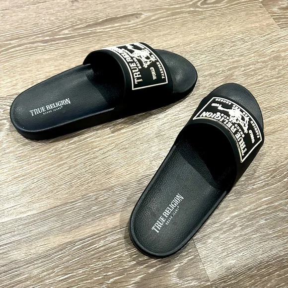 True Religion - Men's Kendrick Logo Slide (Buddha) Size 9, In good condition - Picture 8 of 8